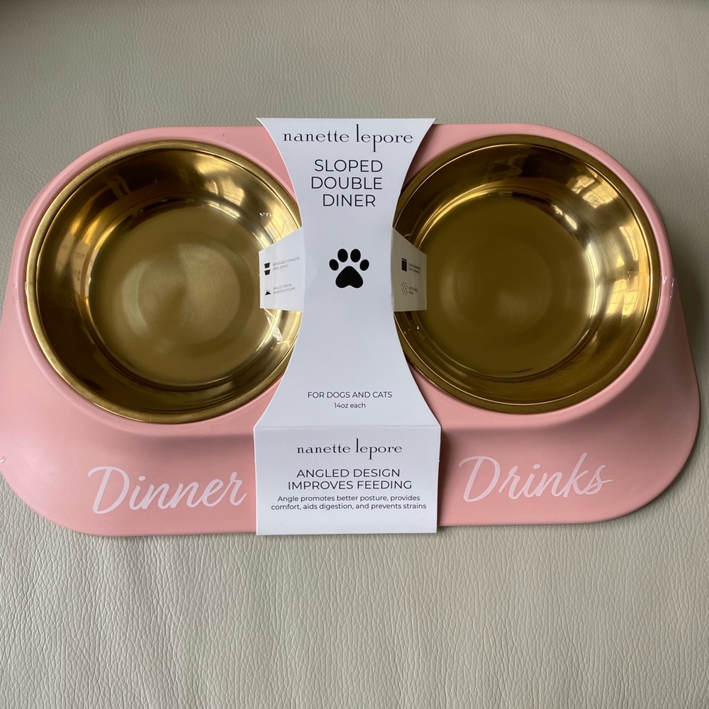 DINNER and DRINKS dog dish by nanette Lepore